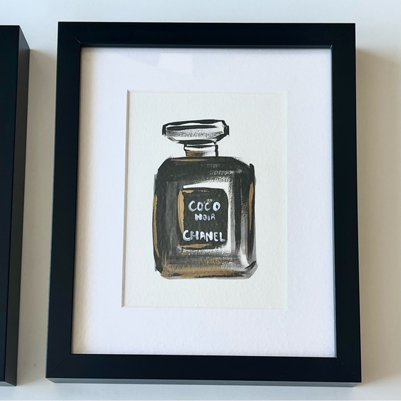 Framed CHANEL Black and Gold Art Set - Picture 2 of 3